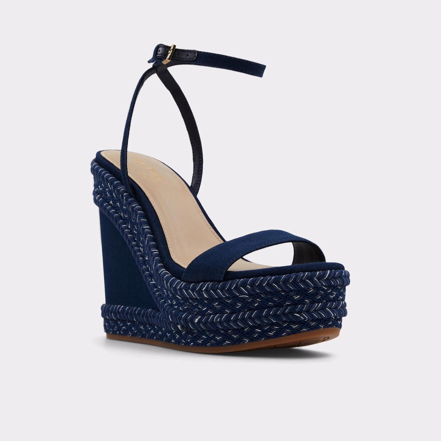 Aldo Marysol Denim Wedge Sandals for Women 6 Aldo Marysol Denim Wedge Sandals for Women - Image 4