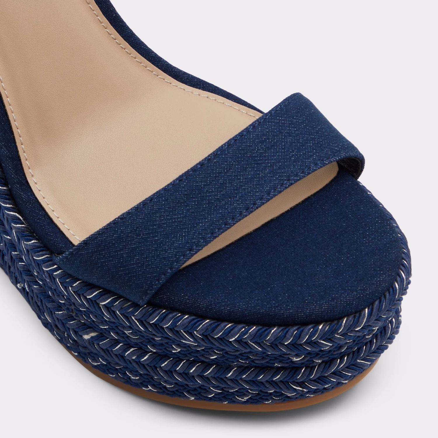 Aldo Marysol Denim Wedge Sandals for Women 7 Aldo Marysol Denim Wedge Sandals for Women - Image 5
