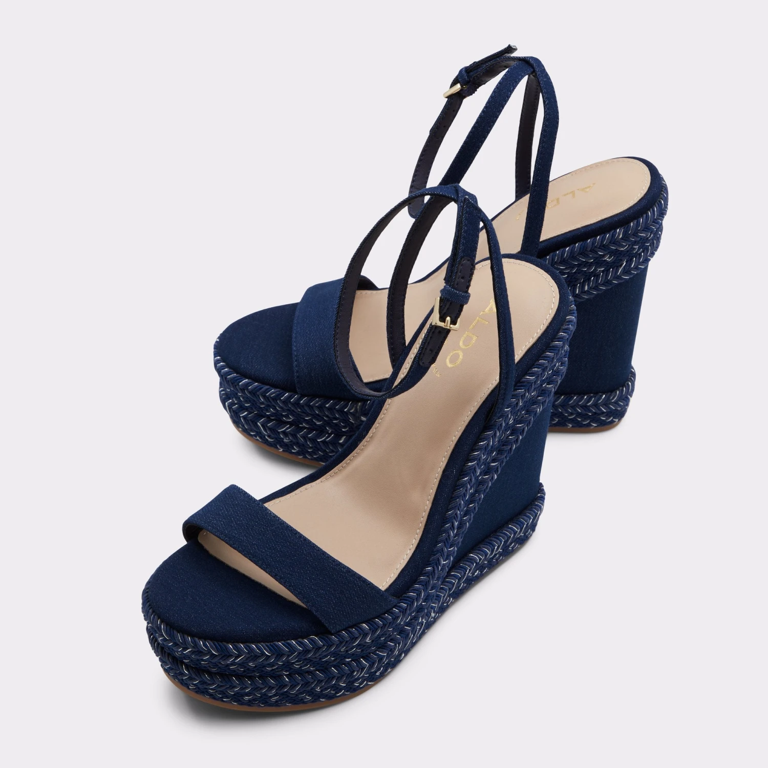Aldo Marysol Denim Wedge Sandals for Women 10 Aldo Marysol Denim Wedge Sandals for Women - Image 8
