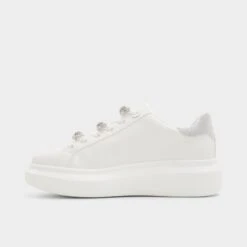 Aldo Merrick Women's Rhinestone Embellished Sneakers 12 Aldo Merrick Women's Rhinestone Embellished Sneakers -The Aldo Shop product 13715346 merrick white 100 002 029 alt2 sq gy