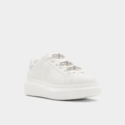 Aldo Merrick Women's Rhinestone Embellished Sneakers 13 Aldo Merrick Women's Rhinestone Embellished Sneakers -The Aldo Shop product 13715346 merrick white 100 002 029 alt3 sq gy
