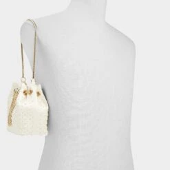 Aldo Pearlilyx - Pearl Embellished Bucket Bag -The Aldo Shop product 13723848 pearlilyx white 112 002 029 alt3 sq gy
