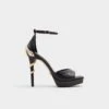 Aldo Medusa Snake Print Platform Heels with Statement Hardware -The Aldo Shop product 13741554 medusa black 007 001 029 main sq gy