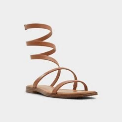 Aldo Spinella Women's Gladiator-Inspired Strappy Sandals -The Aldo Shop product 13741625 spinella brown 210 002 043 alt3 sq gy