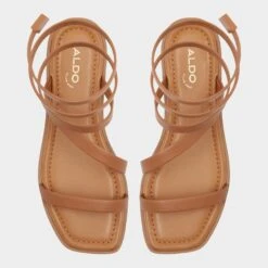 Aldo Spinella Women's Gladiator-Inspired Strappy Sandals -The Aldo Shop product 13741625 spinella brown 210 002 043 alt5 sq gy