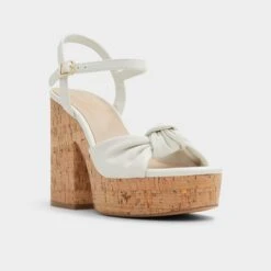 Aldo Ulialdan Strappy Platform Sandals with Cork Sole 13 Aldo Ulialdan Strappy Platform Sandals with Cork Sole -The Aldo Shop product 13743863 ulialdan white 121 002 043 alt3 sq gy