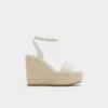 Aldo Aberitram Women's Summer Platform Wedge Heels -The Aldo Shop product 13743874 aberitram white 110 003 050 main sq gy
