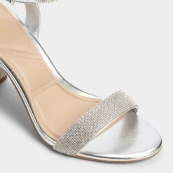 Aldo Rhiannon Silver Metallic Rhinestone Block Heels -The Aldo Shop product 13773240 rhiannon silver 040 002 029 alt4 sq gy
