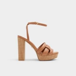 Aldo Valaberel - Women's Raffia Block Platform Heels