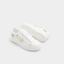 Aldo Pearlwing Women's Sneakers - Butterfly Embellished Fashion Footwear -The Aldo Shop product 13812497 pearlwing white 100 002 043 spotlight sq gy