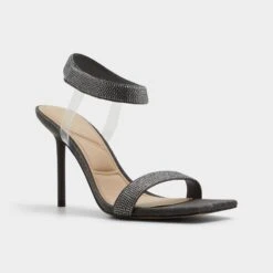 Aldo Rosy - Elegant Rhinestone Sandals with Lucite Detailing -The Aldo Shop product 13816546 rosy grey 021 003 005 alt3 sq gy