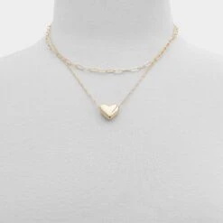 Aldo Takemyheart Layered Statement Necklace for Women 6 Aldo Takemyheart Layered Statement Necklace for Women -The Aldo Shop product 13825802 takemyheart gold 710 alt1 sq gy
