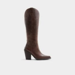 Aldo Nevada Knee-High Western Boots in Brown