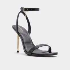Aldo Maristou Stiletto Sandals with Elegant Ankle Charms -The Aldo Shop product 13838553 maristou black 001 002 053 alt3 sq gy
