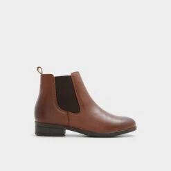 Aldo Wicoenia Women's Leather Chelsea Boots - Cocoa Brown