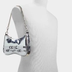 Aldo Jaymeex Metallic Shoulder Bag - Statement Buckle Detail -The Aldo Shop product 13863683 jaymeex silver 040 002 029 alt4 sq gy
