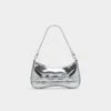 Aldo Jaymeex Metallic Shoulder Bag - Statement Buckle Detail -The Aldo Shop product 13863683 jaymeex silver 040 002 029 main sq gy