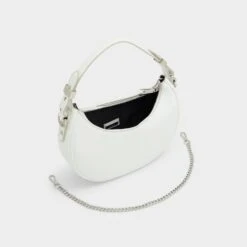 Aldo Charlisaax Modern Crescent Shoulder Bag with Decorative Chain -The Aldo Shop product 13863740 charlisaax white 100 002 029 alt2 sq gy