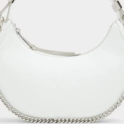 Aldo Charlisaax Modern Crescent Shoulder Bag with Decorative Chain -The Aldo Shop product 13863740 charlisaax white 100 002 029 detail sq gy