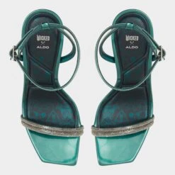 Aldo Bewitching: Elphaba-Inspired Emerald Stiletto Sandals -The Aldo Shop product 13868660 bewitching green 301 002 033 alt5 sq gy