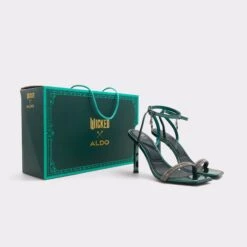Aldo Bewitching: Elphaba-Inspired Emerald Stiletto Sandals -The Aldo Shop product 13868660 bewitching green 301 002 033 alt6 sq gy