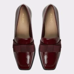 Aldo Hairalle Square Toe Loafers with Accent Bow -The Aldo Shop product 13875027 hairalle red 601 002 033 alt5 sq gy