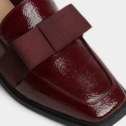 Aldo Hairalle Square Toe Loafers with Accent Bow -The Aldo Shop product 13875027 hairalle red 601 002 033 detail sq gy