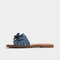 Aldo Seaflower Women's Elegant Flat Sandals with Flower Detail -The Aldo Shop product 13902551 seaflower blue 407 003 040 alt2 sq gy