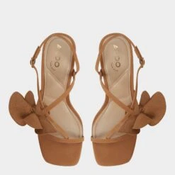 Aldo Sandflower Floral Strappy Heeled Sandals -The Aldo Shop product 13903948 sandflower brown 230 001 031 alt5 sq gy