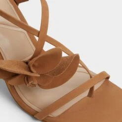 Aldo Sandflower Floral Strappy Heeled Sandals -The Aldo Shop product 13903948 sandflower brown 230 001 031 detail sq gy