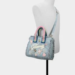 Aldo Beachyx Denim Fringe Tote Bag with Crochet Handles -The Aldo Shop product 13935142 beachyx blue 407 002 029 alt3 sq gy