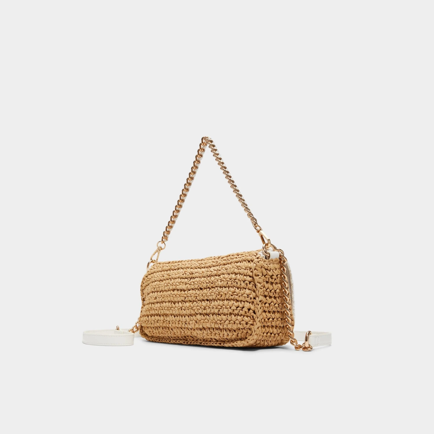 Aldo Sunbloomx Straw Baguette Bag with Interchangeable Straps 4 Aldo Sunbloomx Straw Baguette Bag with Interchangeable Straps - Image 2