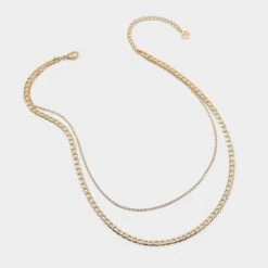 Aldo Lovechain - Chic Double-Chain Water-Resistant Necklace