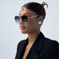 Aldo Areanwan Women's Sleek Aviator Sunglasses -The Aldo Shop product 13935436 areanwan green 340 look part sq nt