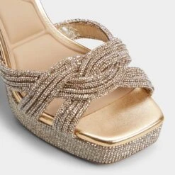 Aldo Shimma Women's Platform Dress Sandals -The Aldo Shop product 13967453 shimma gold 711 002 051 alt4 sq gy