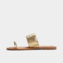 Aldo Beachwalk Women's Casual Flat Sandals 13 Aldo Beachwalk Women's Casual Flat Sandals -The Aldo Shop product 13968568 beachwalk gold 711 002 056 alt2 sq gy