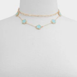 Aldo Feelinblue Women's Layered Statement Necklace -The Aldo Shop product 13994999 feelinblue blue 440 alt1 sq gy