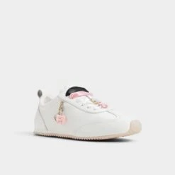 Aldo Princess Leather Sneakers with Customizable Satin Laces & Charms -The Aldo Shop product 14008285 princesssneaker white 100 001 043 alt3 sq gy