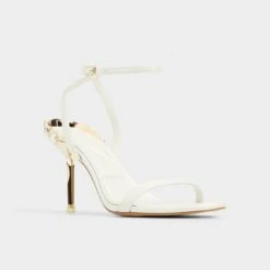 Aldo Arielheel Shell-Detail Stiletto Sandals -The Aldo Shop product 14008288 arielheel white 100 001 042 alt3 sq gy