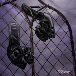 Aldo Women's Maleficent Mule - Black Satin Floral Sandals -The Aldo Shop product 14008307 maleficientmule black 001 003 032 campaign part sq nt