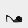 Aldo Women's Maleficent Mule - Black Satin Floral Sandals 1 Aldo Women's Maleficent Mule - Black Satin Floral Sandals -The Aldo Shop product 14008307 maleficientmule black 001 003 032 main sq gy