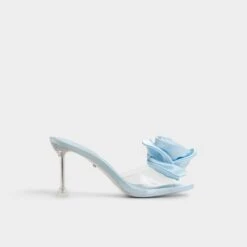 Aldo Cinderella Stiletto Mules with Clear Acrylic Heels