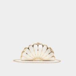 Aldo Arielclutch: Ariel-Inspired Shell-Shaped Clutch with Pearl Clasp