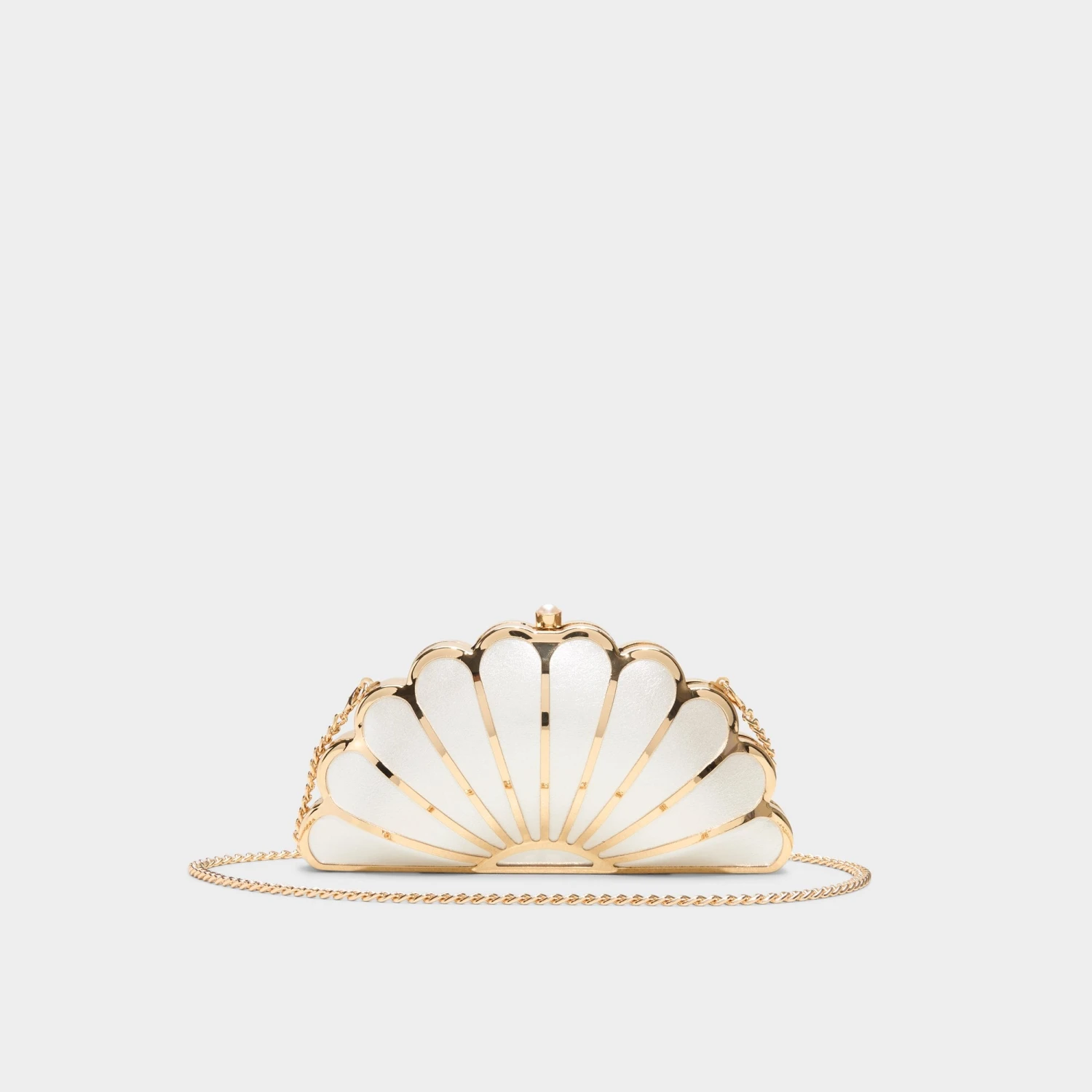 Aldo Arielclutch: Ariel-Inspired Shell-Shaped Clutch with Pearl Clasp 3 Aldo Arielclutch: Ariel-Inspired Shell-Shaped Clutch with Pearl Clasp