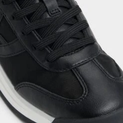 Aldo Stepcount Women's Retro-Inspired Sneakers with Contrast Trim -The Aldo Shop product 14030360 stepcount black 001 003 023 detail sq gy