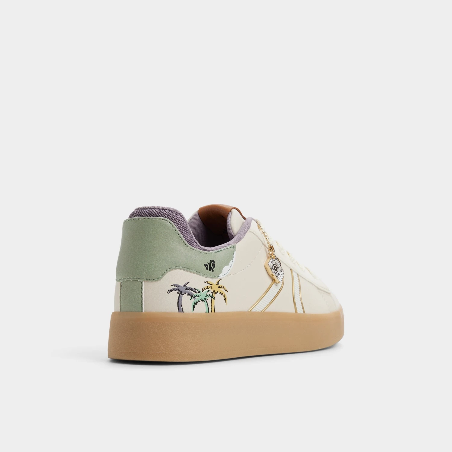 Aldo Dina Sami Women's Vegan Leather Sneakers with Palm Graphic 4 Aldo Dina Sami Women's Vegan Leather Sneakers with Palm Graphic - Image 2