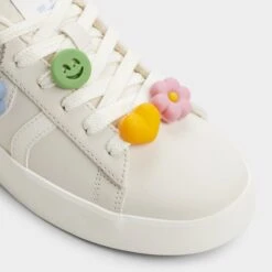 Aldo Hyperthalamuscorp Women's Floral Charms Padded Sneakers -The Aldo Shop product 14038440 hypertmc01 white 154 002 043 alt4 sq gy
