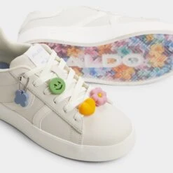 Aldo Hyperthalamuscorp Women's Floral Charms Padded Sneakers -The Aldo Shop product 14038440 hypertmc01 white 154 002 043 spotlight sq gy