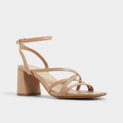 Aldo Esther Women's Brown Dress Sandals -The Aldo Shop product 14039513 esther beige 274 001 043 alt3 sq gy