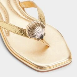 Aldo Conchiglia Women's Casual Summer Sandals -The Aldo Shop product 14039557 conchiglia gold 711 002 051 alt4 sq gy
